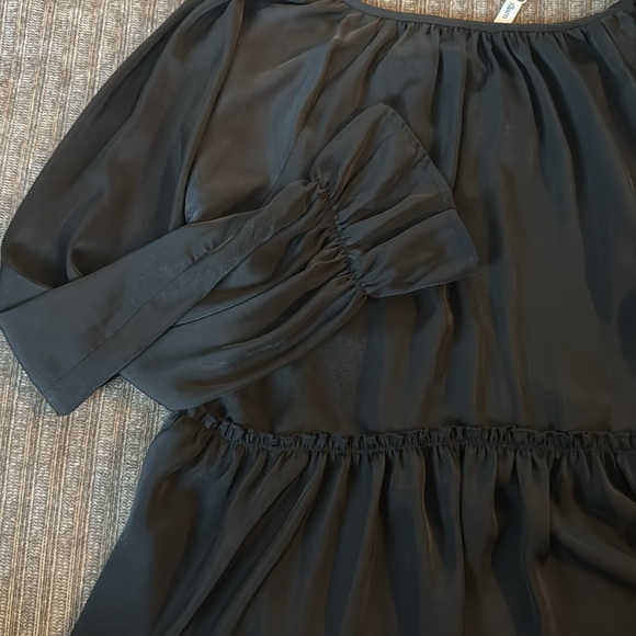 Black Smock blouse with ties - Picture 5 of 6